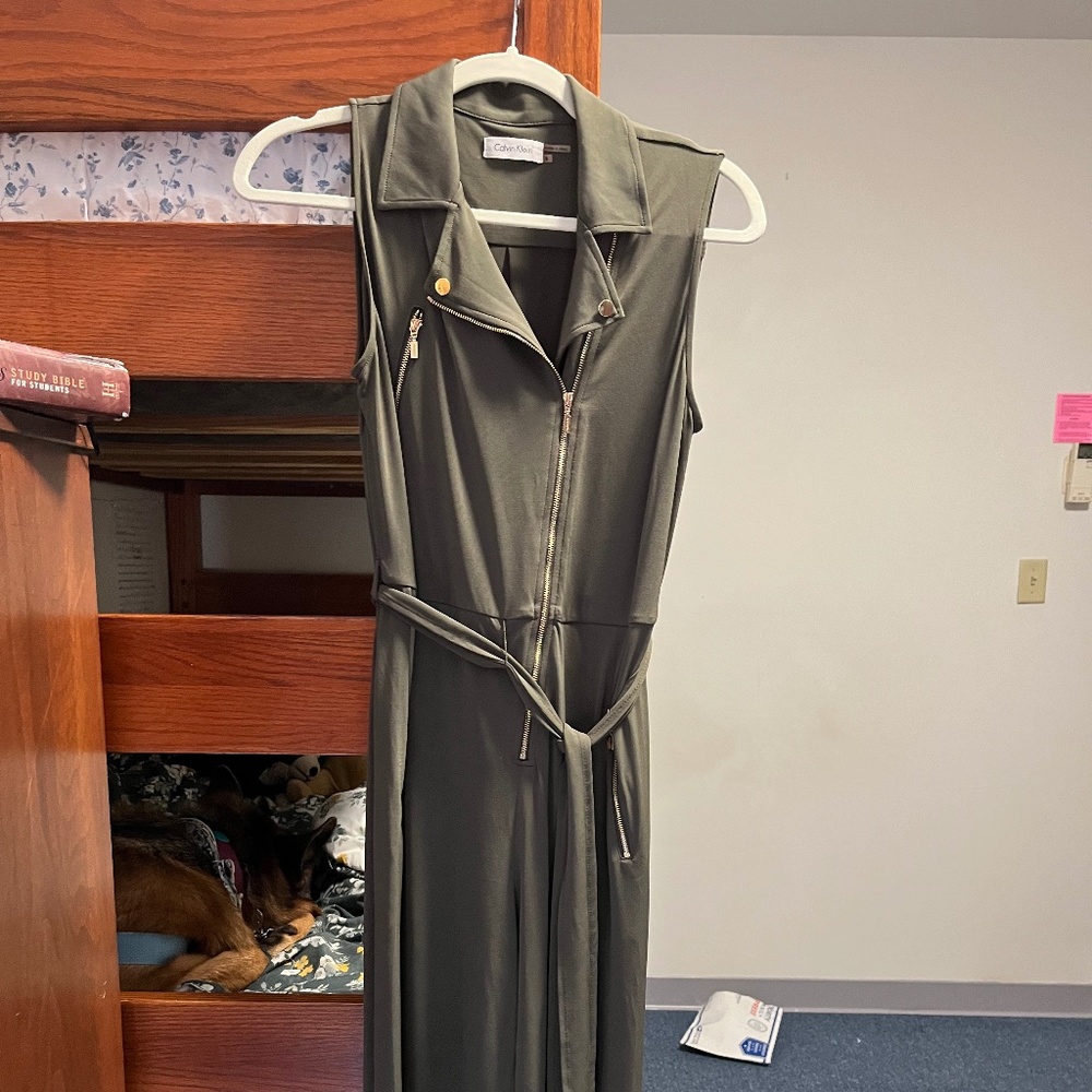 Calvin Klein Olive Green Jumpsuit